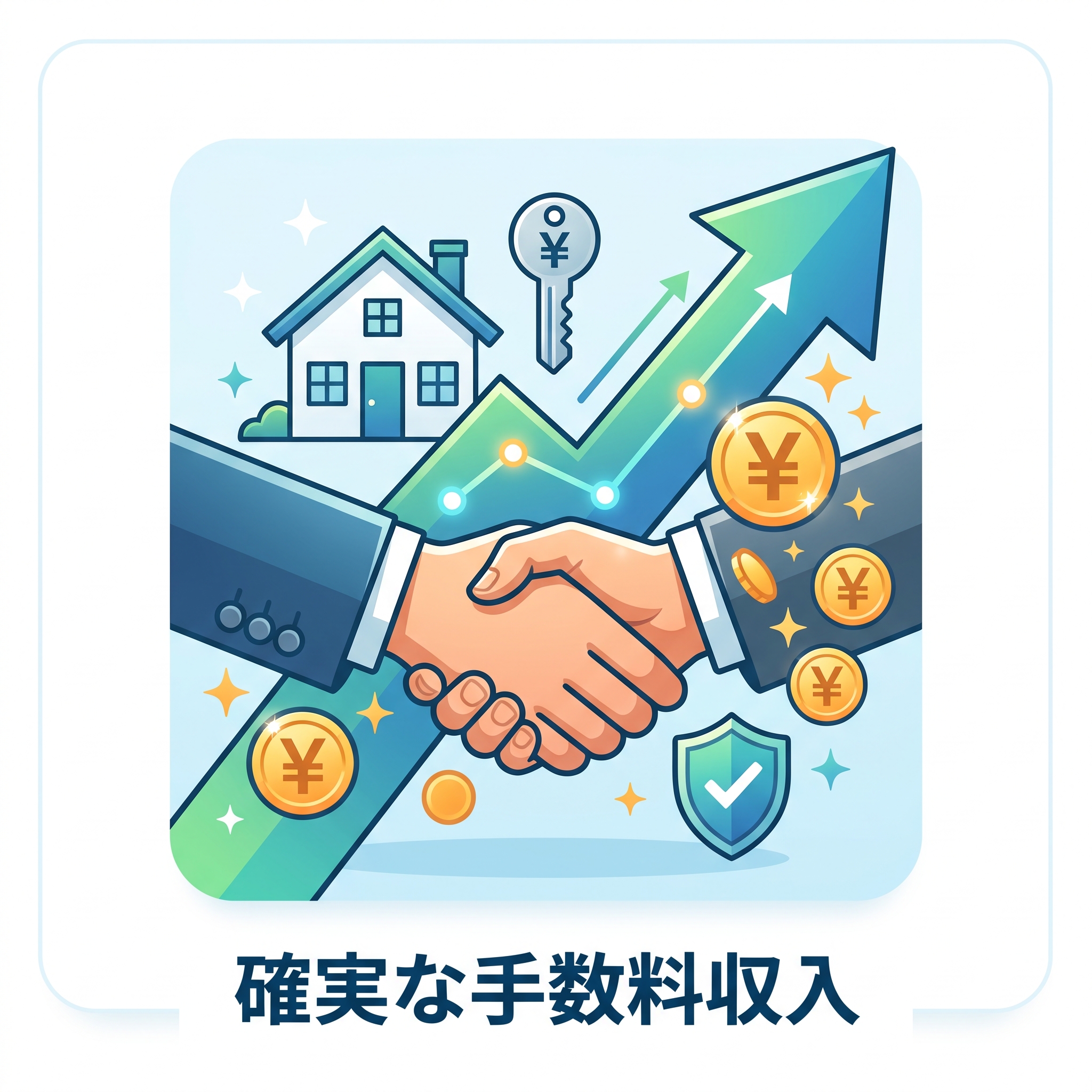 確実な手数料収入